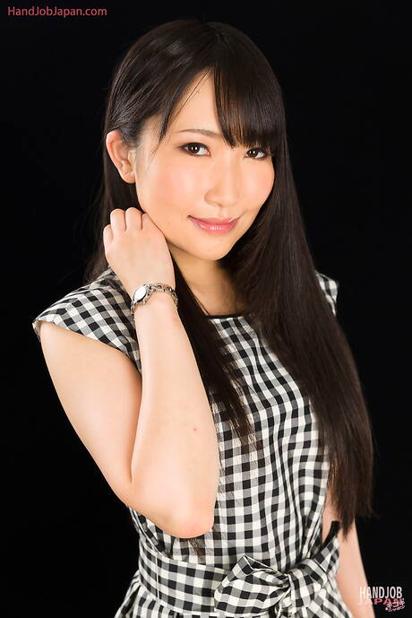 Handjob Japan xxx photo collection featuring Sakaida Minami in masturbates some dick